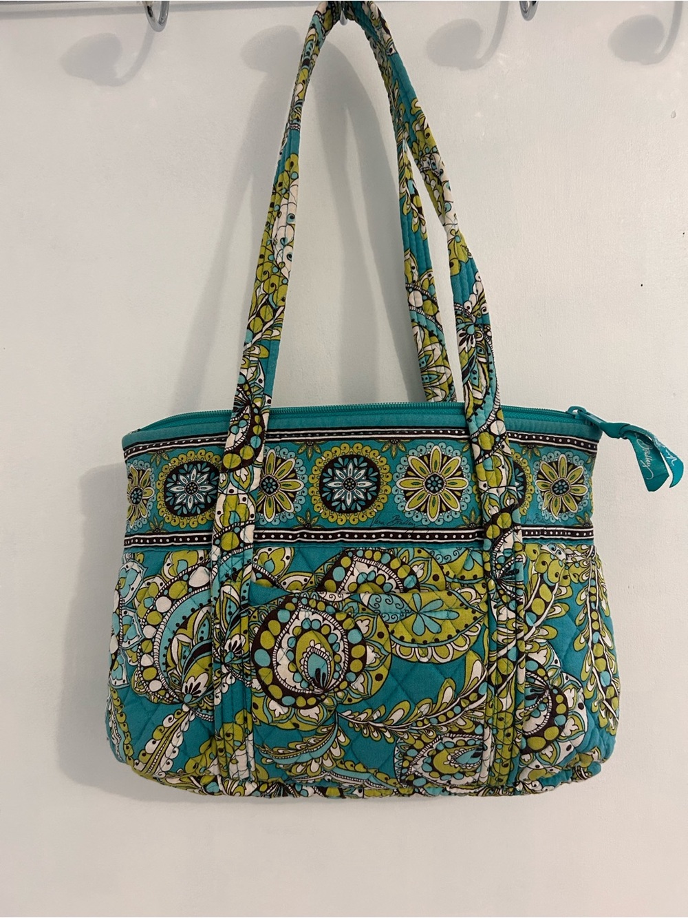 Vera Bradley Vintage Peacock Quilted Shoulder Bag